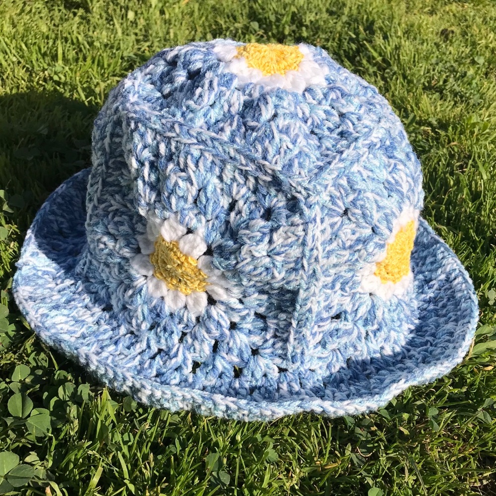custom cottage-core crochet hat